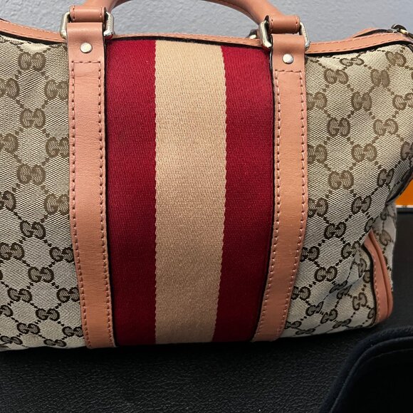 Gucci Sherry Line GG Canvas Boston Bag – Rare Colorway – EUC w/ Entrupy Auth - Picture 2 of 13